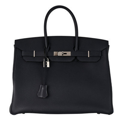 Birkin 35 In Togo Bleu Nuit, &pound;11,500, Handbags, Blue, Leather, Front view